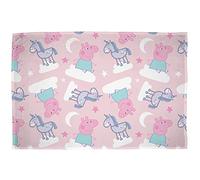 Character World Official Peppa Pig Stardust Fleece Blanket Throw | Pink Peppa Unicorn Design Super Soft Blanket | Perfect For Any Bedroom