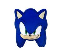 Character World Officially Licensed Sonic the Hedgehog Shaped Cushion Pillow | Sonic Blue Shaped Pillow | Perfect For Bedroom Or Living Room Décor 35 x 35cm
