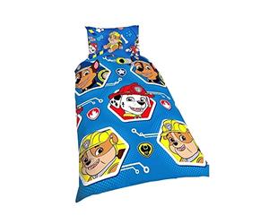 Character World Paw Patrol Rescue Single Duvet Set,2 pieces, Microfibre, Blue