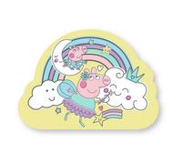 Character World Peppa Pig Cushion Yellow Reversible Pillow Plush For Bedroom Sofa 40 X 30Cm