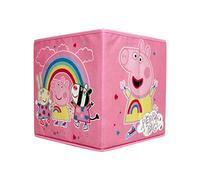 Character World Peppa Pig Officially Licensed Storage Boxes | 2 pack Foldable Storage Cubes Drop Design | Perfect For Organising Children's Room, Kids Playroom