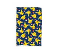 Pokemon Blanket Childrens Soft Fleece Pikachu Navy Blue Kids Throw 100cm x 150cm