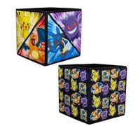 Pokemon Officially Licensed Storage Boxes | 2 pack Foldable Storage Cubes Pow Pow Design with Pikachu | Perfect For Organising Children's Room, Kids Playroom, 30 x 30cm