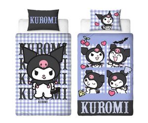 Character World Sanrio Kuromi Single Duvet Reversible Cover Set Pillow Case 135Cm X 200Cm