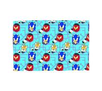 Character World Sonic Prime Official Fleece Throw Blanket | Super Soft, Sonic the Hedgehog Design | Warm Super Soft Feel Blue Throw | Perfect for Home, Bedroom, Sleepovers & Camping