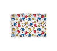 Character World Sonic The Hedgehog Fleece Blanket Kids Soft White Gaming Throw 100Cm X 150Cm