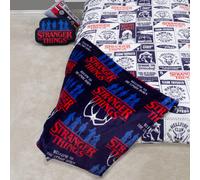 Character World Stranger Things Blanket Kids Teenagers Fleece Navy Soft Throw The Upside Down