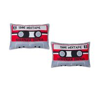 Character World Stranger Things Officially Licensed Decorative Cushion | Super Soft Reversible 2 Sided, Cassette Design | Perfect For Any Bedroom, Sofa or on the Bed 25 x 40cm