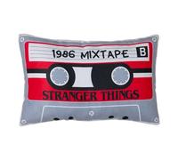Character World Stranger Things Officially Licensed Cushion | Super Soft Reversible 2 Sided, Cassette Design | Perfect For Any Bedroom, Sofa or on the Bed 25 x 40cm