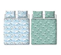 Character World The Snowman Official Double Duvet Cover Set, Divine Design | Reversible 2 Sided Christmas Kids Bedding Cover Including Matching Pillow Cases