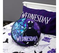 Character World Wednesday Addams Cushion Stained Glass Round Design - Bedroom Sofa 40 X 40Cm