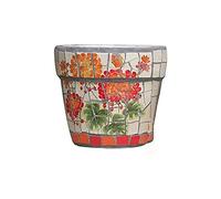 Characteristic Mexico Mosaic Ceramics Outdoor Flower Pot Creative Color Process Pattern Plant Pot Villa Garden Decor Landscape Bonsai External Planters (17cm),17cm