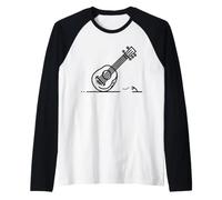 Charango Line Art Musicians Raglan Baseball Tee