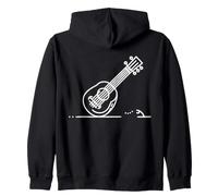 Charango Line Art Musicians Zip Hoodie
