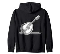 Charango Line Art Musicians Zip Hoodie