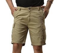CHARBONNIER ELEVATE YOUR STYLE Cargo Shorts for Men's Performance Series Extreme Comfort, Mens Summer Cargo Shorts (UK, Waist, 34, Regular, Regular, Sand)