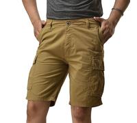 CHARBONNIER ELEVATE YOUR STYLE Cargo Shorts for Men's Performance Series Extreme Comfort, Mens Summer Cargo Shorts (UK, Waist, 36, Regular, Regular, Tobacco)
