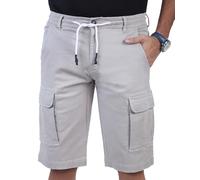 CHARBONNIER ELEVATE YOUR STYLE Cargo Shorts for Men's Performance Series Extreme Comfort, Mens Summer Cargo Shorts (UK, Waist, 34, Regular, Regular, LT Grey)