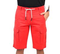 CHARBONNIER ELEVATE YOUR STYLE Cargo Shorts for Men's Performance Series Extreme Comfort, Mens Summer Cargo Shorts (UK, Waist, 34, Regular, Regular, Red)