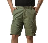 CHARBONNIER ELEVATE YOUR STYLE Cargo Shorts for Men's Performance Series Extreme Comfort, Mens Summer Cargo Shorts (UK, Waist, 34, Regular, Regular, Army)