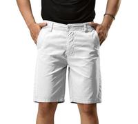 CHARBONNIER ELEVATE YOUR STYLE Chino Shorts for Men Performance Series Extreme Comfort, Unique Colors, Smart Casual All Waist Size (UK, Waist, 40, Regular, Regular, White)