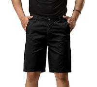 CHARBONNIER ELEVATE YOUR STYLE Chino Shorts for Men Performance Series Extreme Comfort, Unique Colors, Smart Casual All Waist Size (UK, Waist, 34, Regular, Regular, Black)