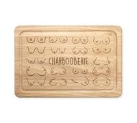 Charbooberie Charcuterie Board Rectangular Wooden Chopping Board Boobies Boobs