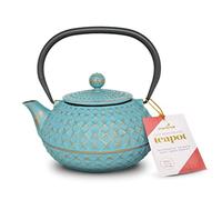 Charbrew 900ml Cast Iron Teapot Blue Diamond Tea Kettle