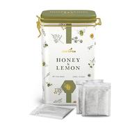 Charbrew Bees & Garden - Honey & Lemon Tea Tin 60 Teabags | Soothing Herbal Green Tea Blend in Reusable Metal Decorative Tin