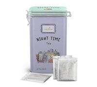 Charbrew Christmas Winnie Night Time Tea - 60 Teabags in Reusable Clip-Top Metal Tin | Festive Spiced Black Tea | Perfect Holiday Tea Gift
