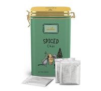 Charbrew Christmas Winnie Spice Chai Tea - 60 Teabags in Reusable Clip-Top Metal Tin | Festive Spiced Black Tea | Perfect Holiday Tea Gift