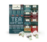 Charbrew Novelty Jumper Tea Gift Set - 16 Pyramid Teabags, 8 Blends | Christmas Tea Gift Set 8 Premium Blends Black, Herbal & Fruit, Stocking Filler & Gift for Tea Lovers