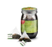 Charbrew Watermelon Cold Brew Tea Teabags - 100% Compostable Tea Bags in Reusable Glass Mason Jar 40g/1.41oz - 16 Premium Fine Mesh Teabag Infusers Premium Tea from Sri Lanka