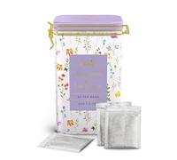 Charbrew Wildflower - Chamomile & Lavender Tea Tin 60 Teabags | Soothing Herbal Green Tea Blend in Reusable Metal Decorative Tin