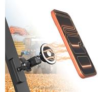Charchendo Industrial Magnetic Phone Holder for Tractor, Forklift, Skid Steer All Metal Mount, Secure Attachment to Equipment Cab & Frame, Fits All Smartphones, Kit with Adhesive Mounting Plate