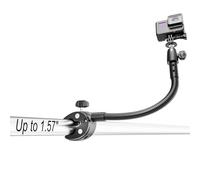 Charchendo Metal Gooseneck Clamp Camera Mount for Sailing with 1/4“ 3/8" 5/8" Screw, Cameras Large Tube Mount for GoPro, Compatible with GoPro Hero 13/Logitech Webcam/Insta 360/Field Monitor