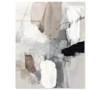 Charcoal and Cream I Acrylic Print Abstract Wall Art by Art Remedy, Ready to Hang, 20 x 24