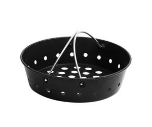Charcoal Ash Basket Airflow for MiniMax Small,Medium Big Size Green Egg Weber Kettle Carbon Steel Fire Bowl with Handles Kamado Joe Jr,Grill Rust Resistant Enamel Coated Ash Cleanup Basket
