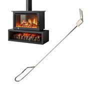 Charcoal Ash Tool, Long Handle Stainless Steel Ash Rake for BBQ and Fireplace | for Campfire, Pizza Oven, Wood Stove, Smoker and Outdoor Grill