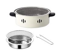Charcoal Barbecue Grill, Portable BBQ Grill Small Charcoal Grill Household Camping Grill Stove Kabob Barbecue Tabletop Smoker Grill for Indoor Home Party Outdoor Camping