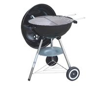 Charcoal Barbecue Grill with Trolley, Panana, Black (48 cm BIG Kettle Stove)