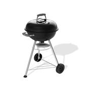 Charcoal Barbecue - Weber - Compact Kettle - Ø47 cm - Enameled Steel - Air Vent - 6 Servings - Black