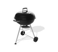 Charcoal Barbecue - Weber - Compact Kettle - Ø57 cm - Enameled Steel - Air Vent - 9 Servings - Black