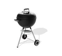 Weber Original Kettle Charcoal Barbecue, 47 cm Cooking Surface, Porcelain-Enamelled Lid and Bowl, One Touch Cleaning System, Lid Thermometer, Tripod Stand with Wheels, Black (1502192)