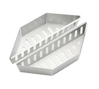 Charcoal Basket 1Pcs/2Pcs Electroplated Aluminum Basket Charcoal Grills Charcoal Briquette Coal Fuels Holder(2pcs)