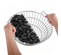 Charcoal Basket with Divider for Large Big Green Egg and Kamado Joe Classic, Stainless Steel Ash Basket for 18 Inch Ceramic Grill, Lump Charcoal Holder, 1 Pack