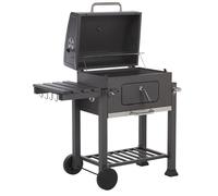 Beliani Charcoal Bbq Grill Pavlof Metal Black, Grey