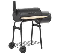 Charcoal BBQ Grill SATAH with Smoker Metal Black