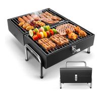 Charcoal BBQ Portable Camping Grill: Small Table Top Charcoal Barbecue Grills For Outdoor Travel Garden