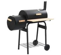 vidaXL Classic Charcoal BBQ Offset Smoker Outdoor Garden Picnic Barbecue Grill
